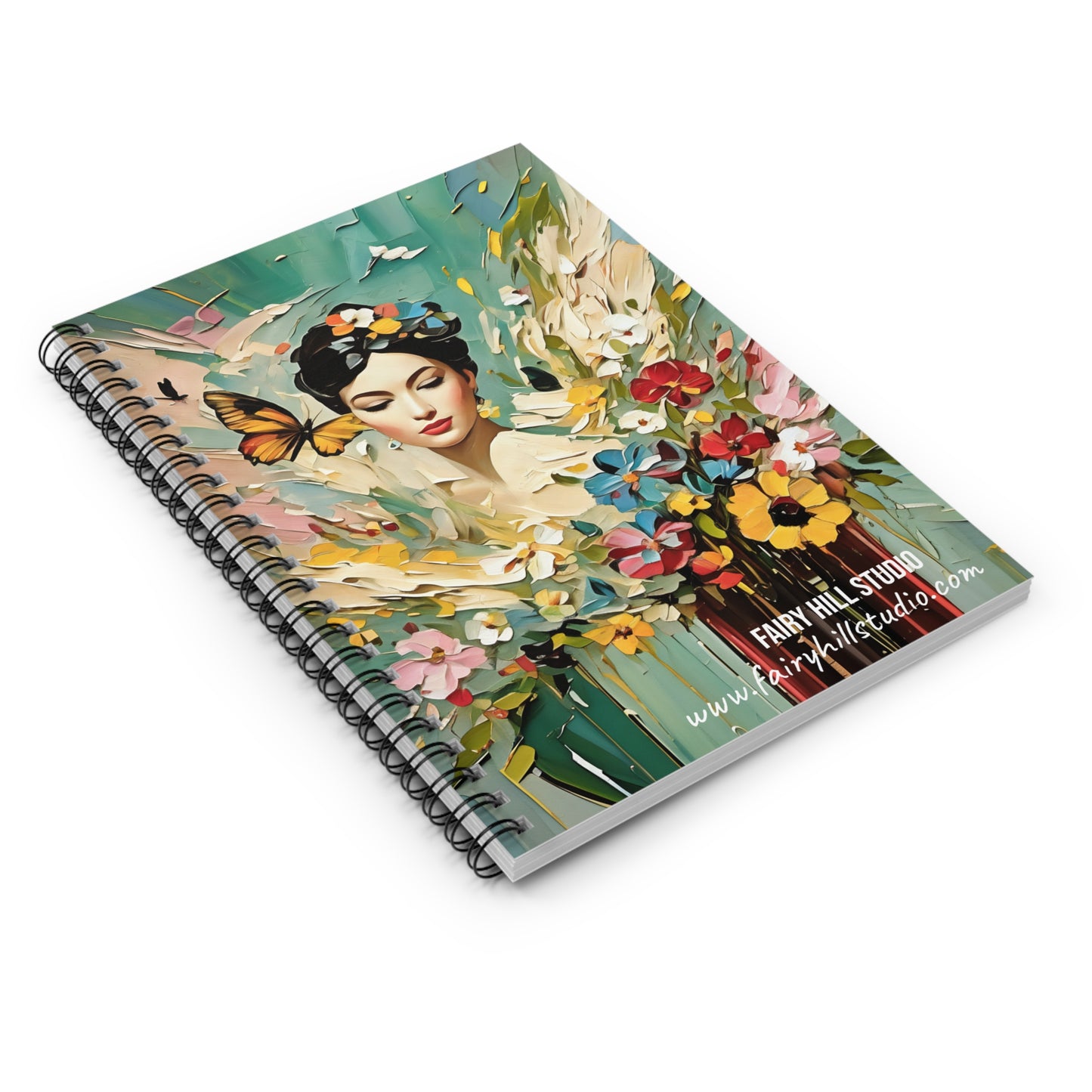 Kissed by a Butterfly Spiral Notebook - Ruled Line journal