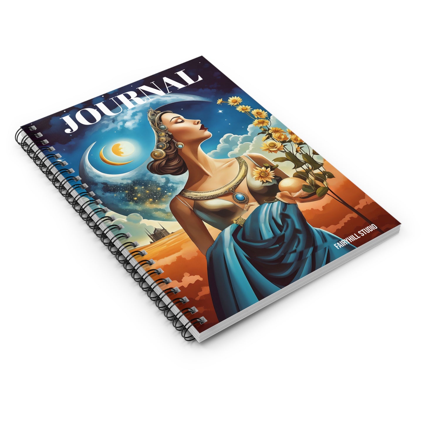 Spiral Notebook - Sun Moon and Stars/ Art Design