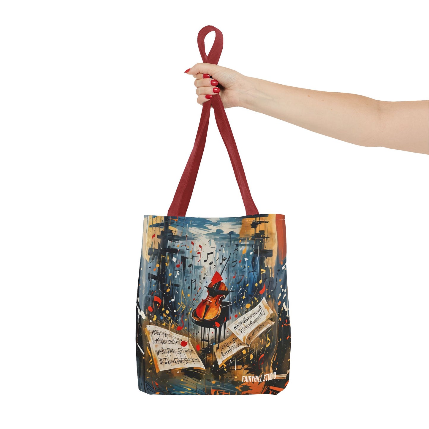 Vibrant Abstract Art Tote Bag - Colorful Swirls & Spirals