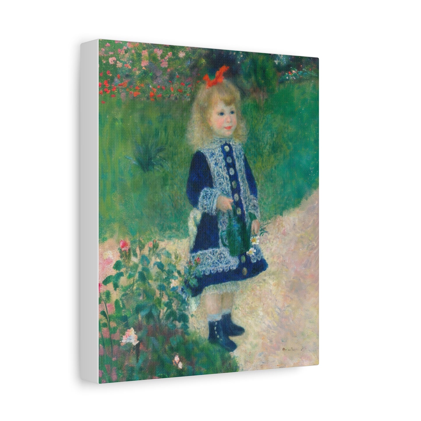 Canvas Art -  A Girl with a Watering Can, 1876 Auguste Renoir (artist) French, 1841 - 1919 , Stretched Matte 1 25"