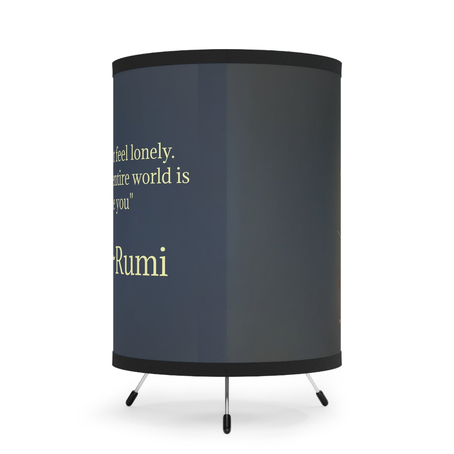 Tripod Lamp - Rumi Quote Home Decor Art