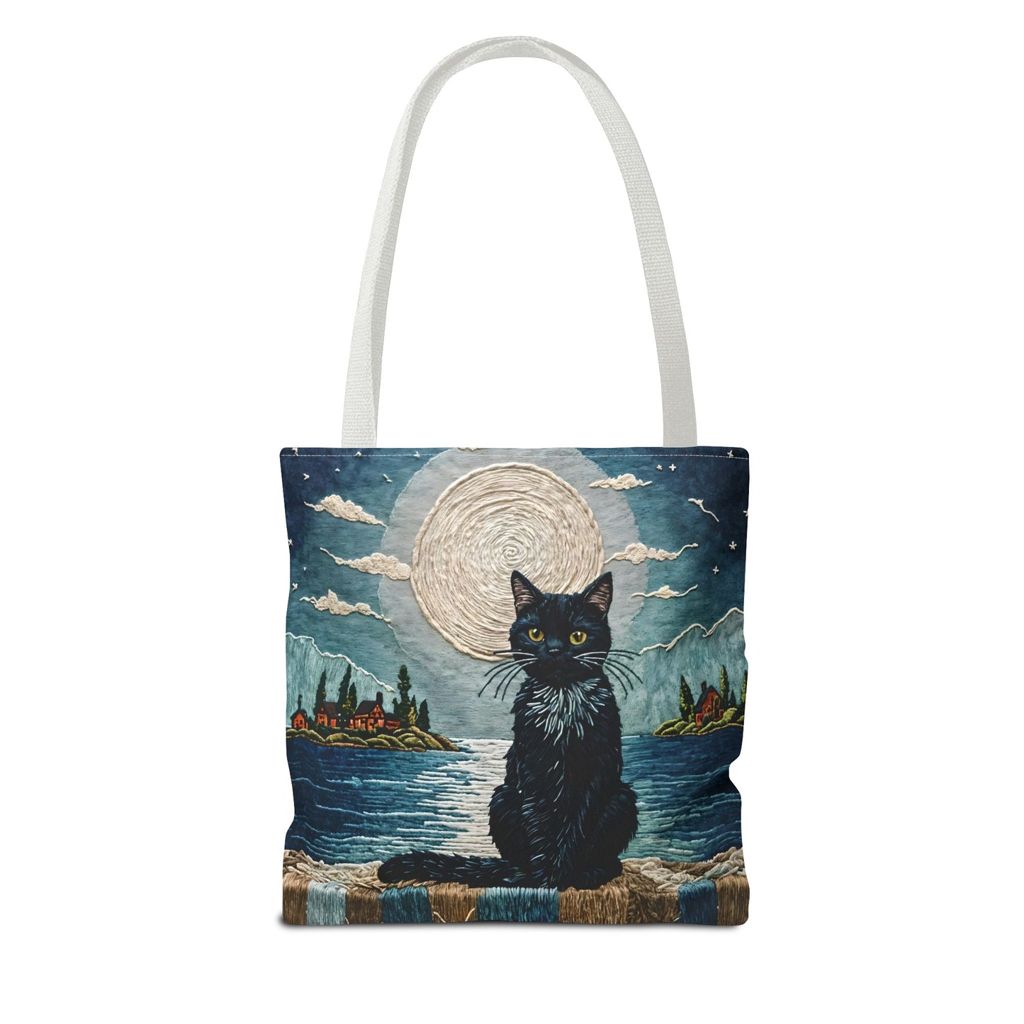 Black Cat Moonlight Tote Bag