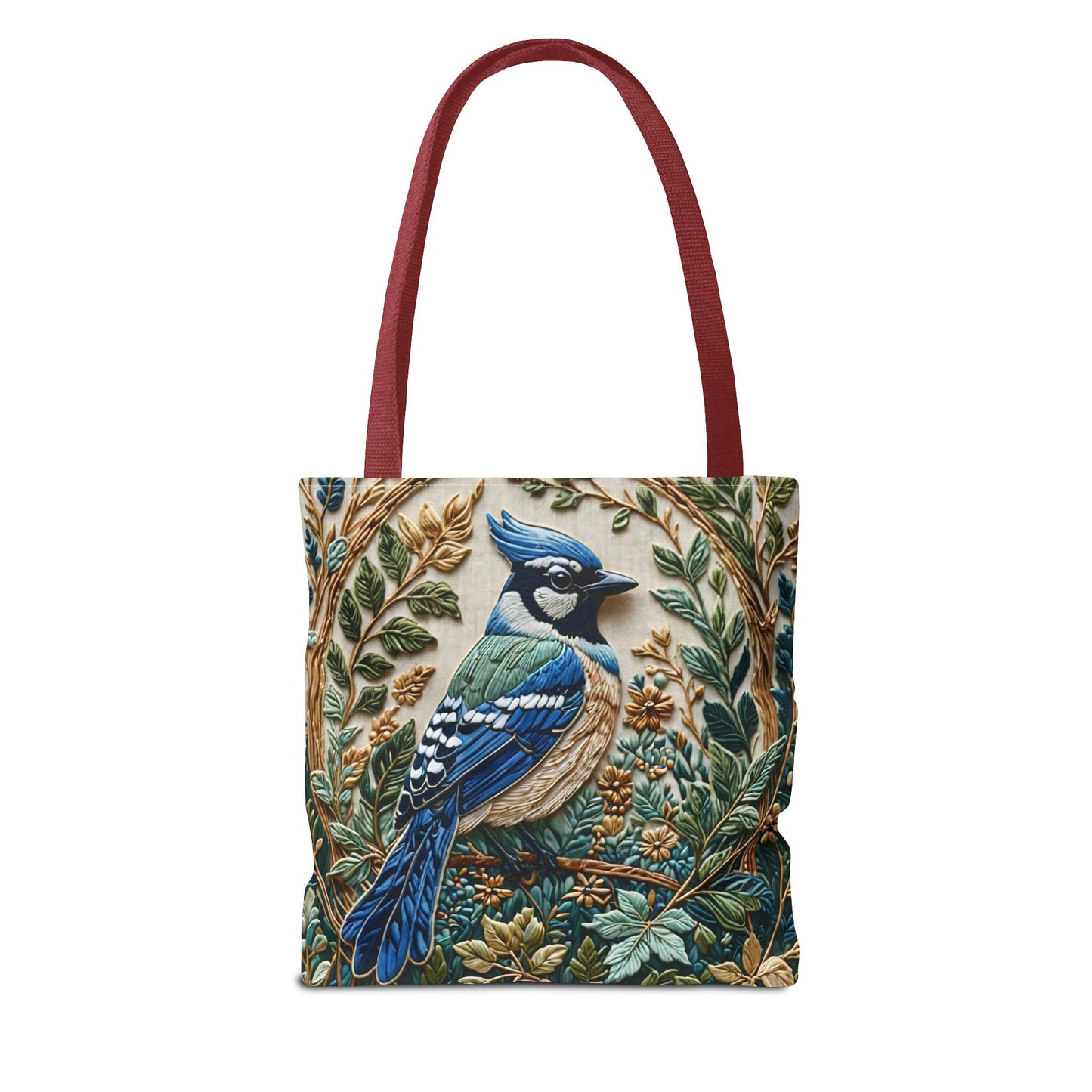 Designer Tote Bag - Blue Jay Bird William Morris Inspired | Eco-Friendly Shopping Bag