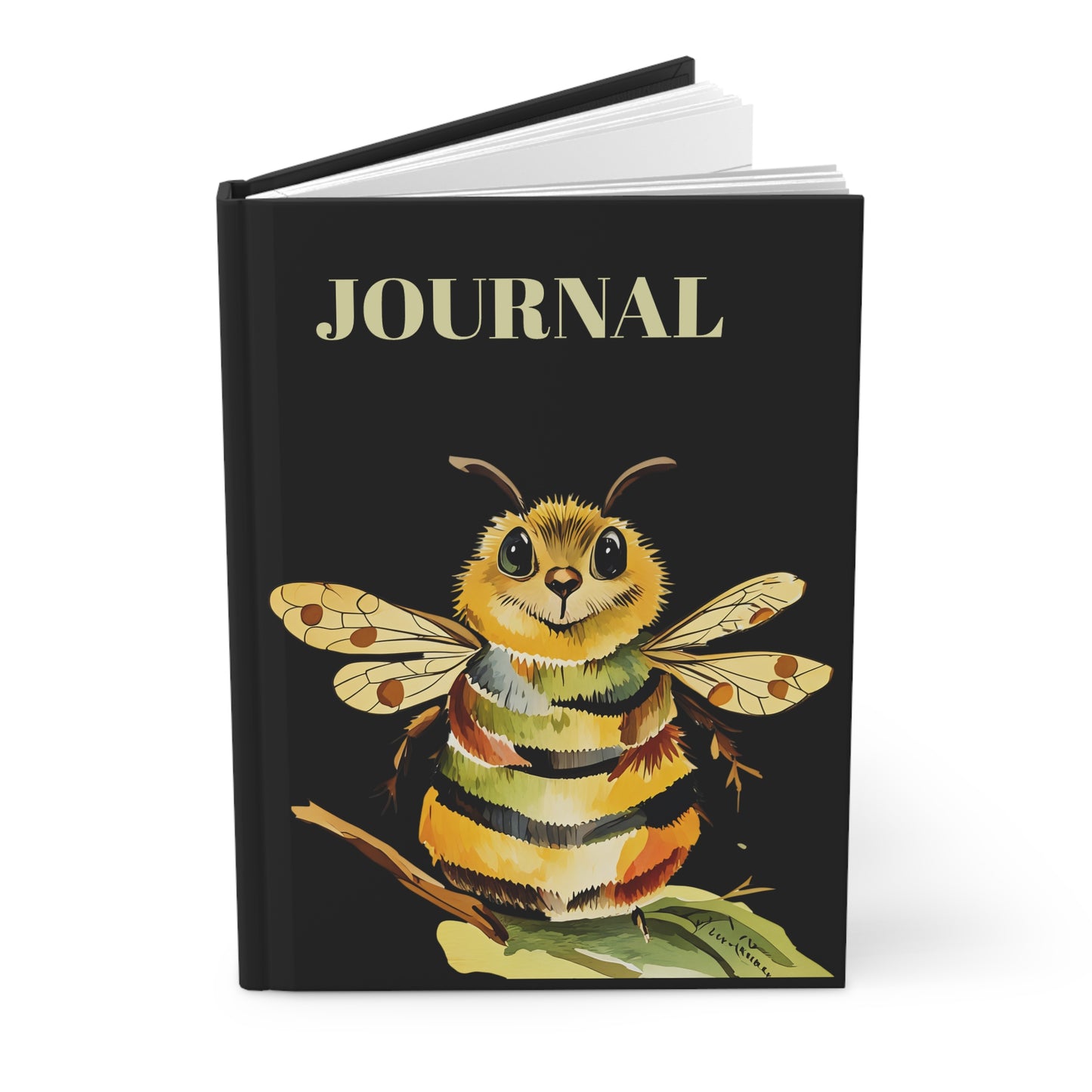 Hardcover Journal Matte Honey Bee Love Art