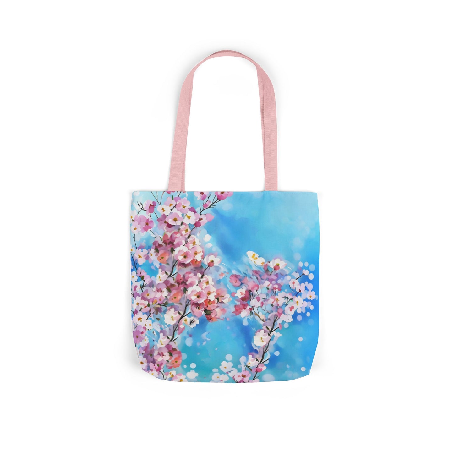 Colorful FairyHill Studio Sakura flowers Canvas Tote Bag - Perfect for Beach Days, Eco-Friendly Shopping, and Summer Fun!