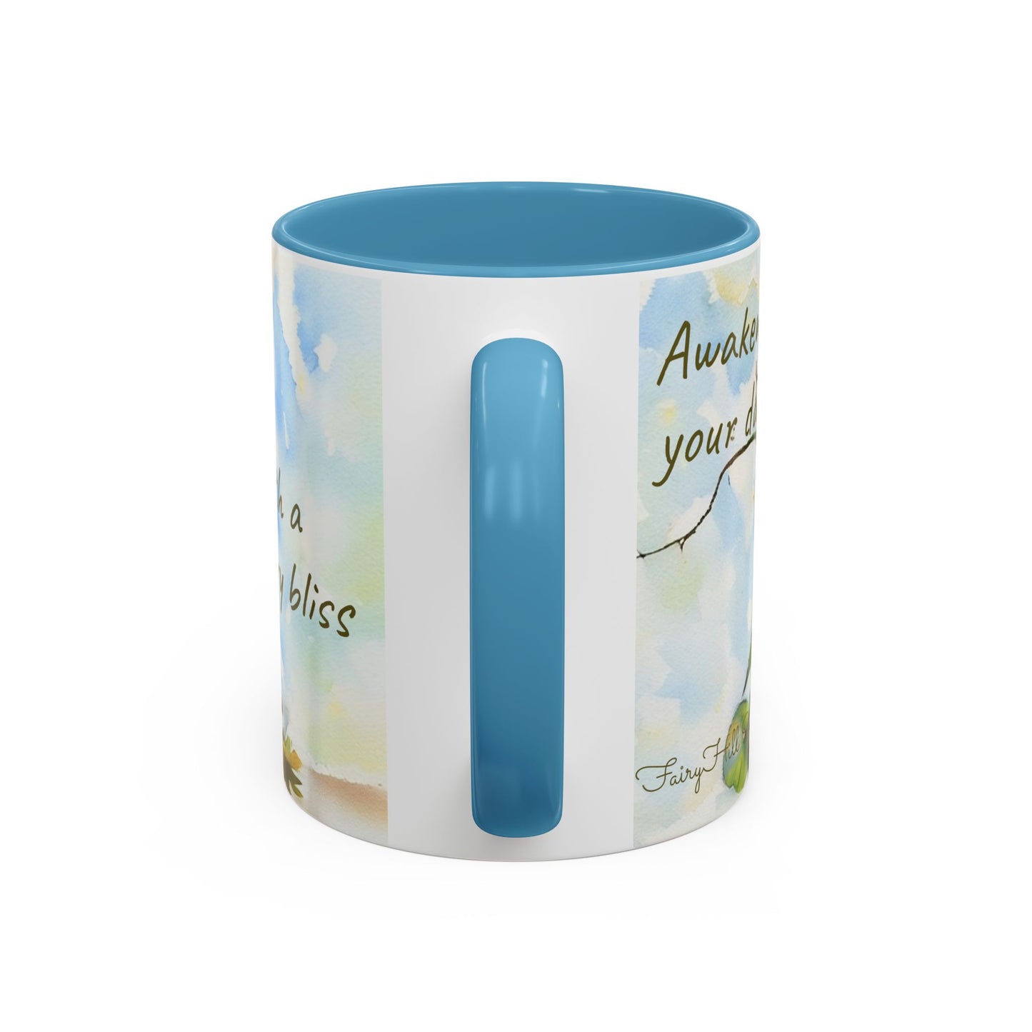 Mug Fairy Angel Blessing Flowers Watercolor Accent Coffee Mug 11 & 15oz