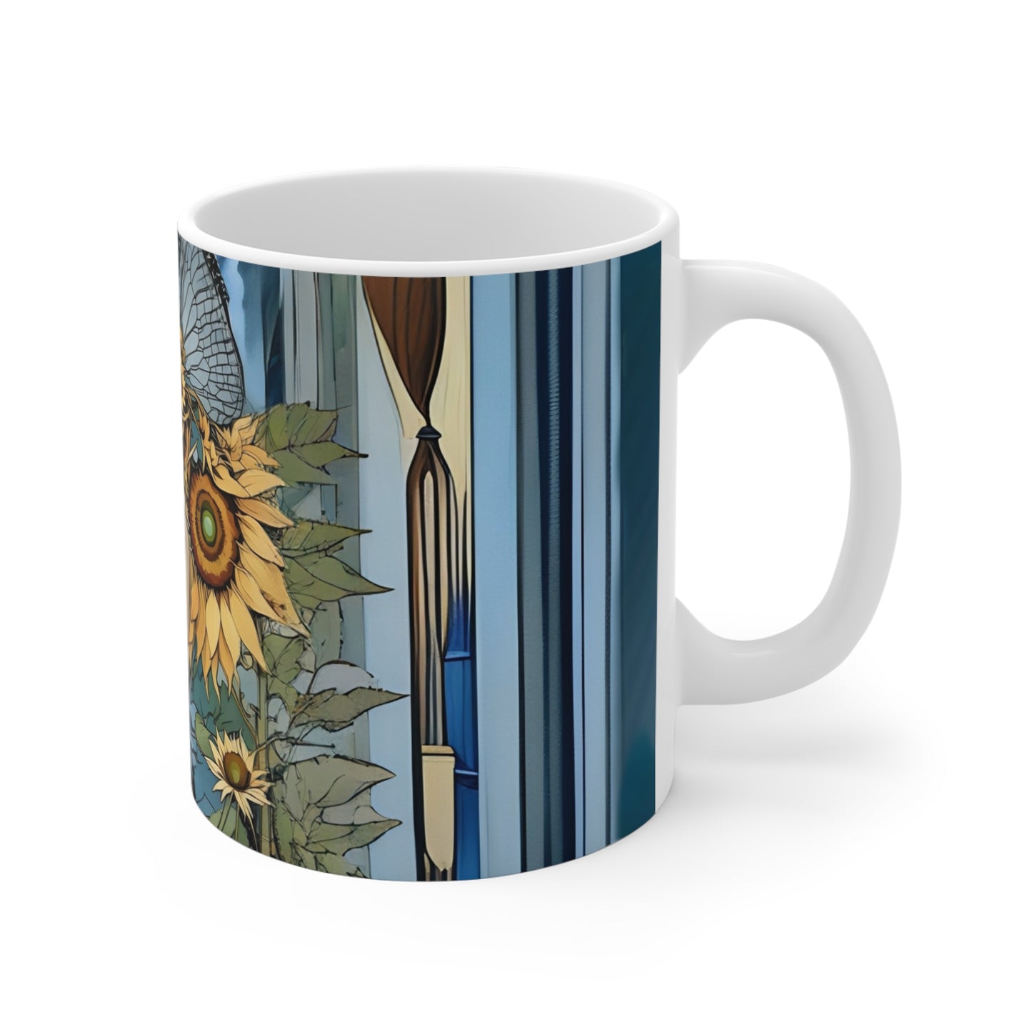 Elegant Floral Art Mug - 11oz Coffee Cup for Coffee Art Lovers