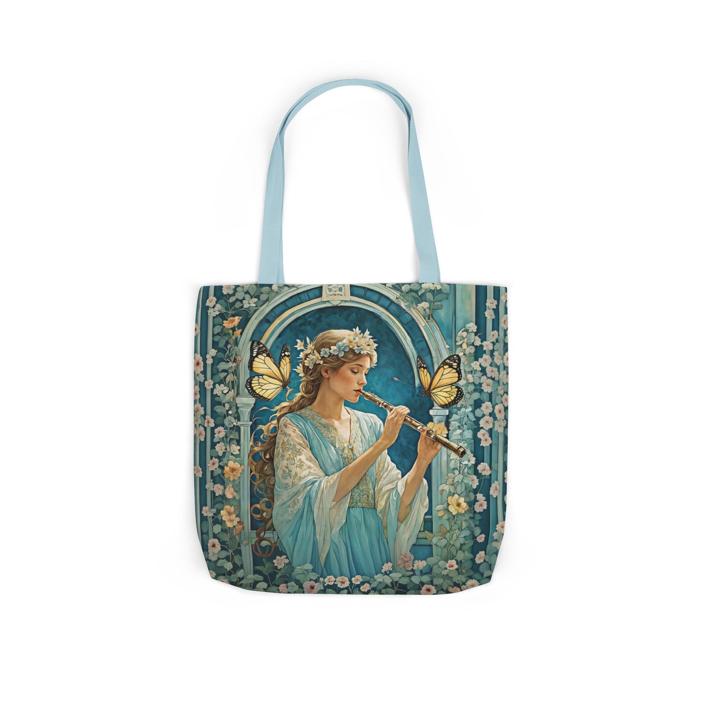 Butterfly Flute player -Inspired Canvas Tote Bag - Perfect for Beach Days, Eco-Friendly Shopping, and Summer Fun!