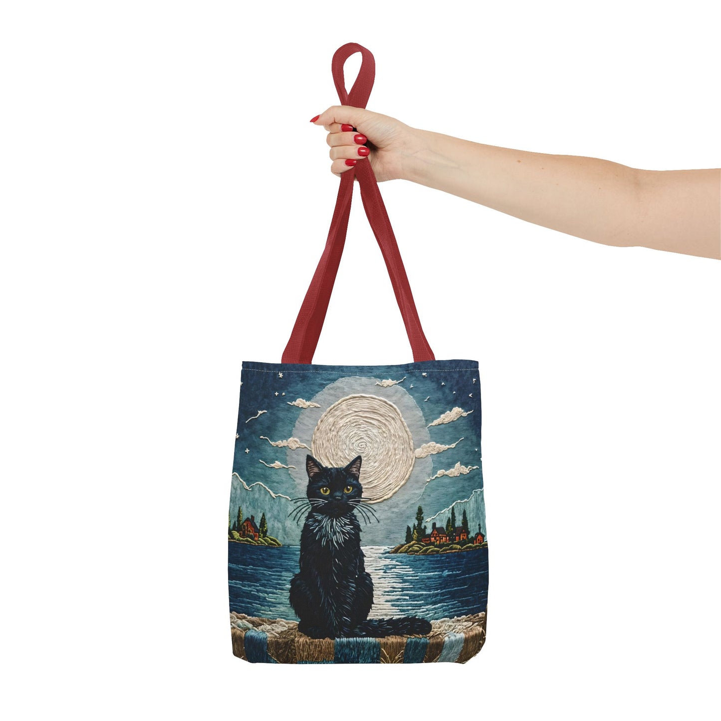 Black Cat Moonlight Tote Bag