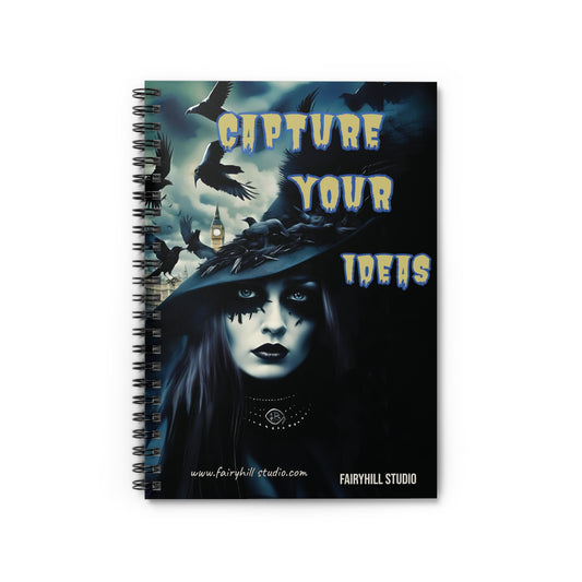 Gothic Halloween Spiral Notebook - Ruled Line