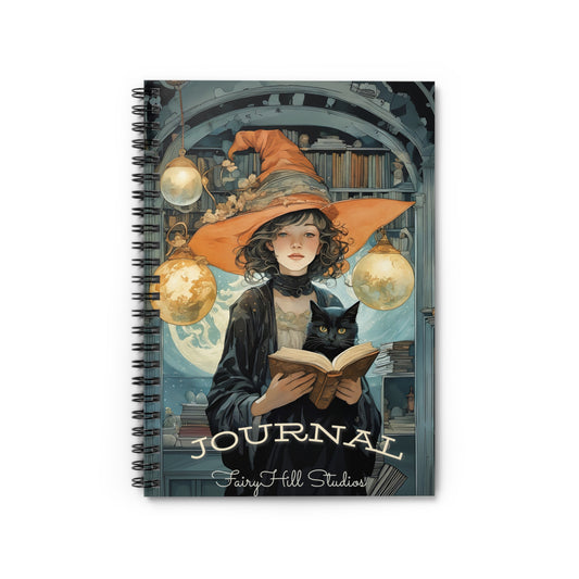 Spiral Notebook - Lovely Witch Halloween Art