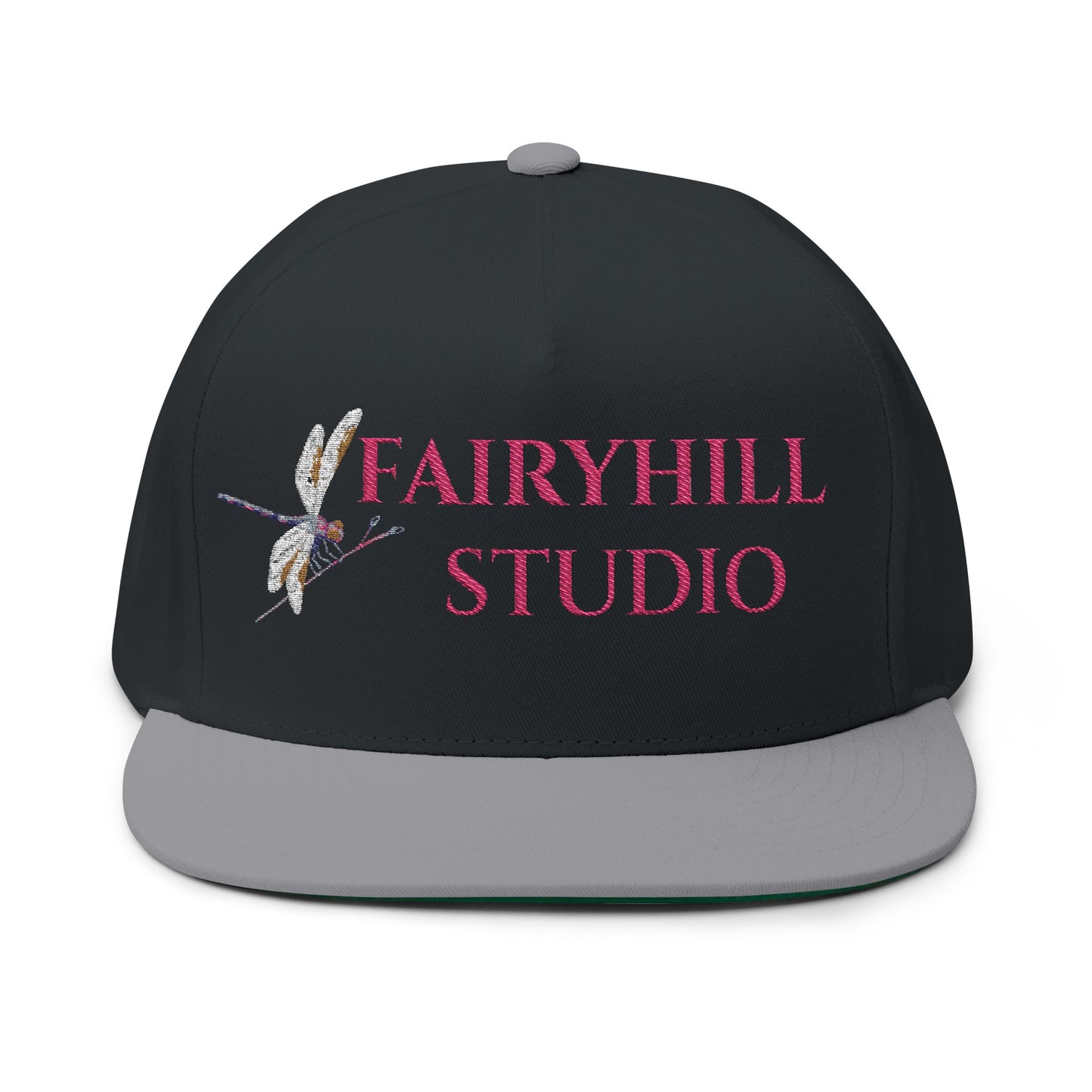 Flat Bill Cap — Fairyhill Studio Embroidered Logo Snapback