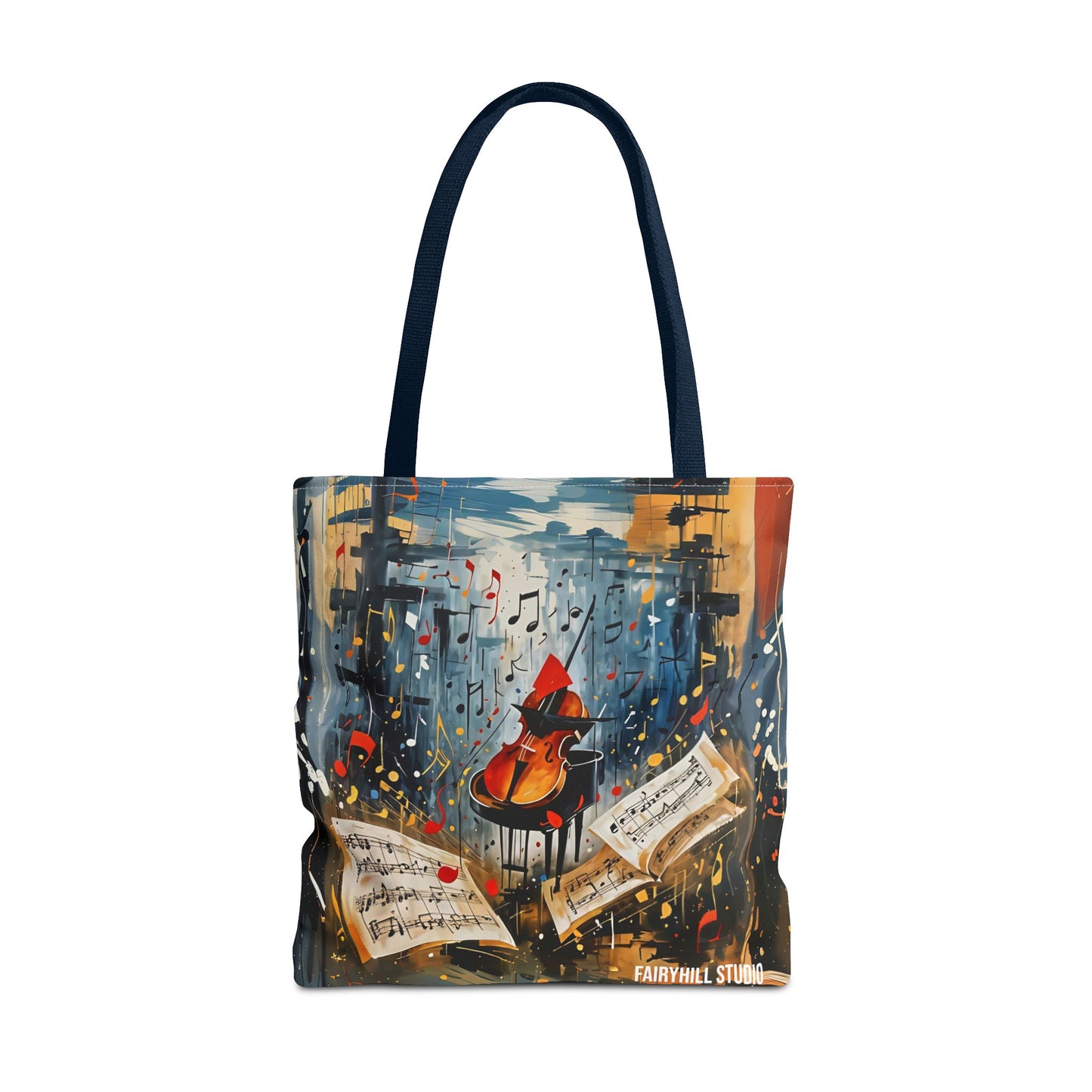 Vibrant Abstract Art Tote Bag - Colorful Swirls & Spirals