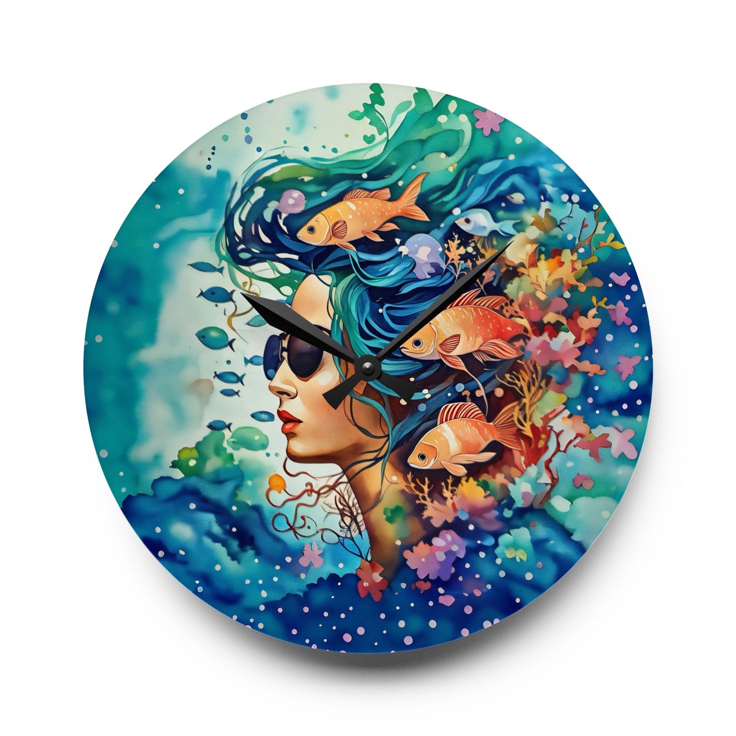 Ocean Mindfulness   Acrylic Wall Clock