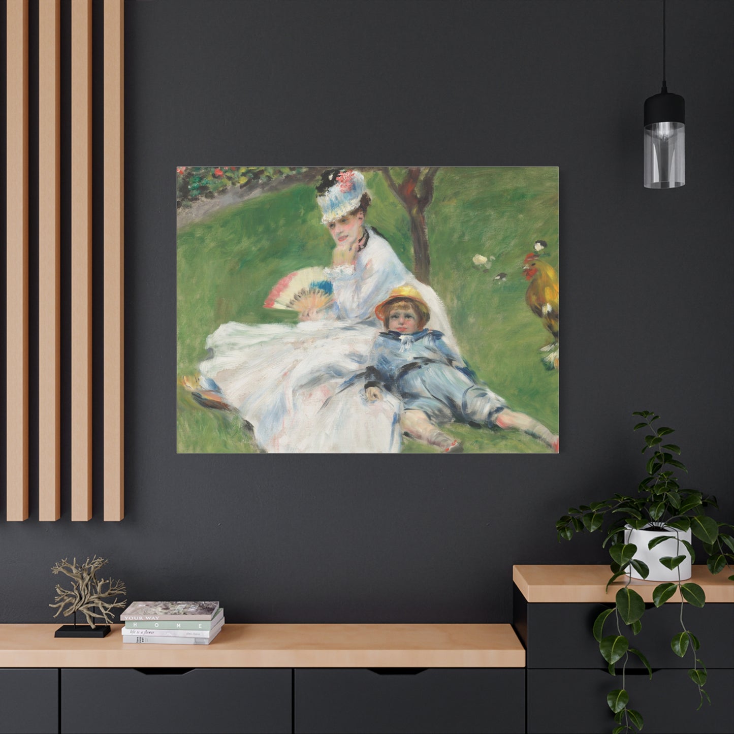 Canvas Print -   Madame Monet and Her Son by Auguste Renoir