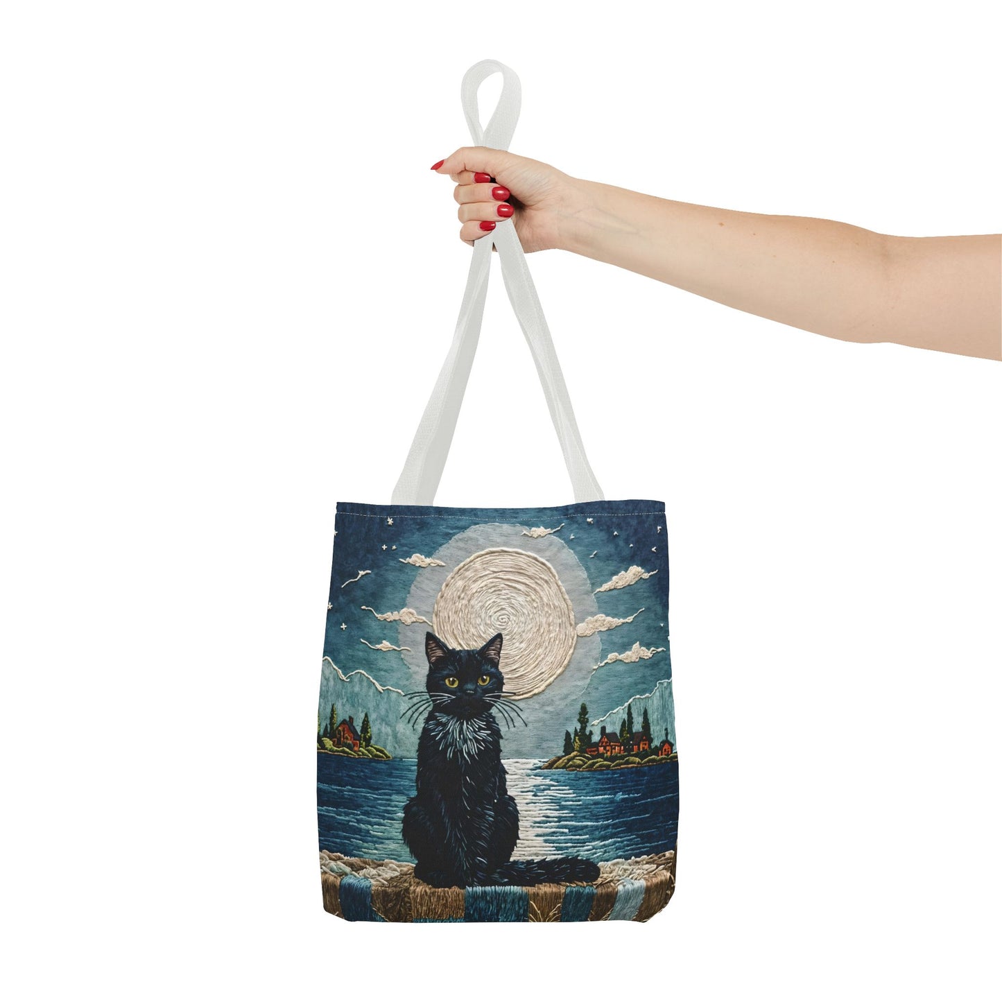 Black Cat Moonlight Tote Bag