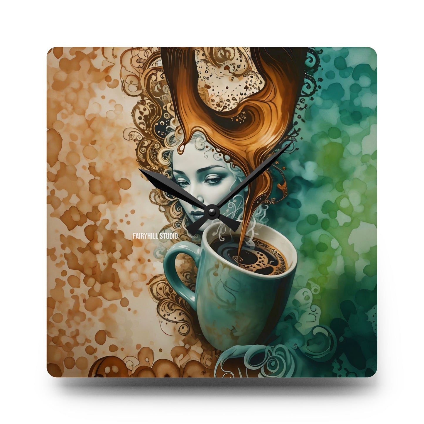 Wall Clock - Coffee Time /  Art Design