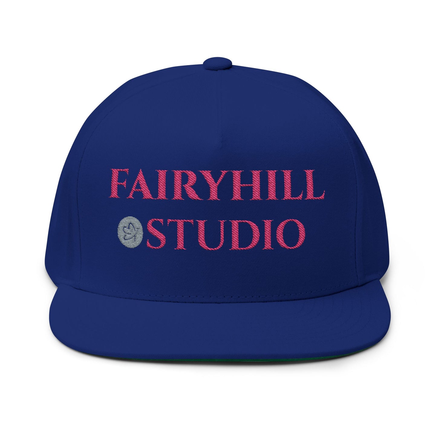 Flat Bill Cap — Fairyhill Studio Embroidered Logo Snapback