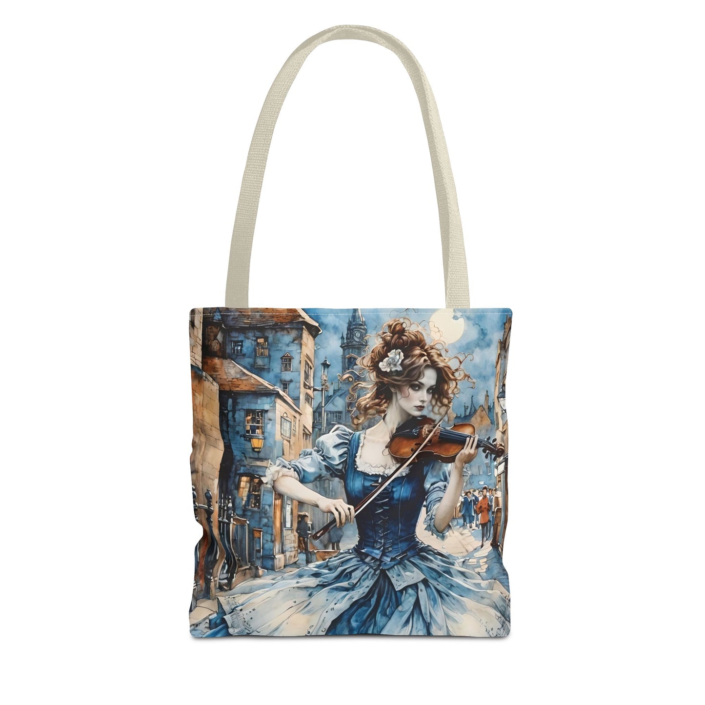 Blue Gypsy Violin Tote Bag