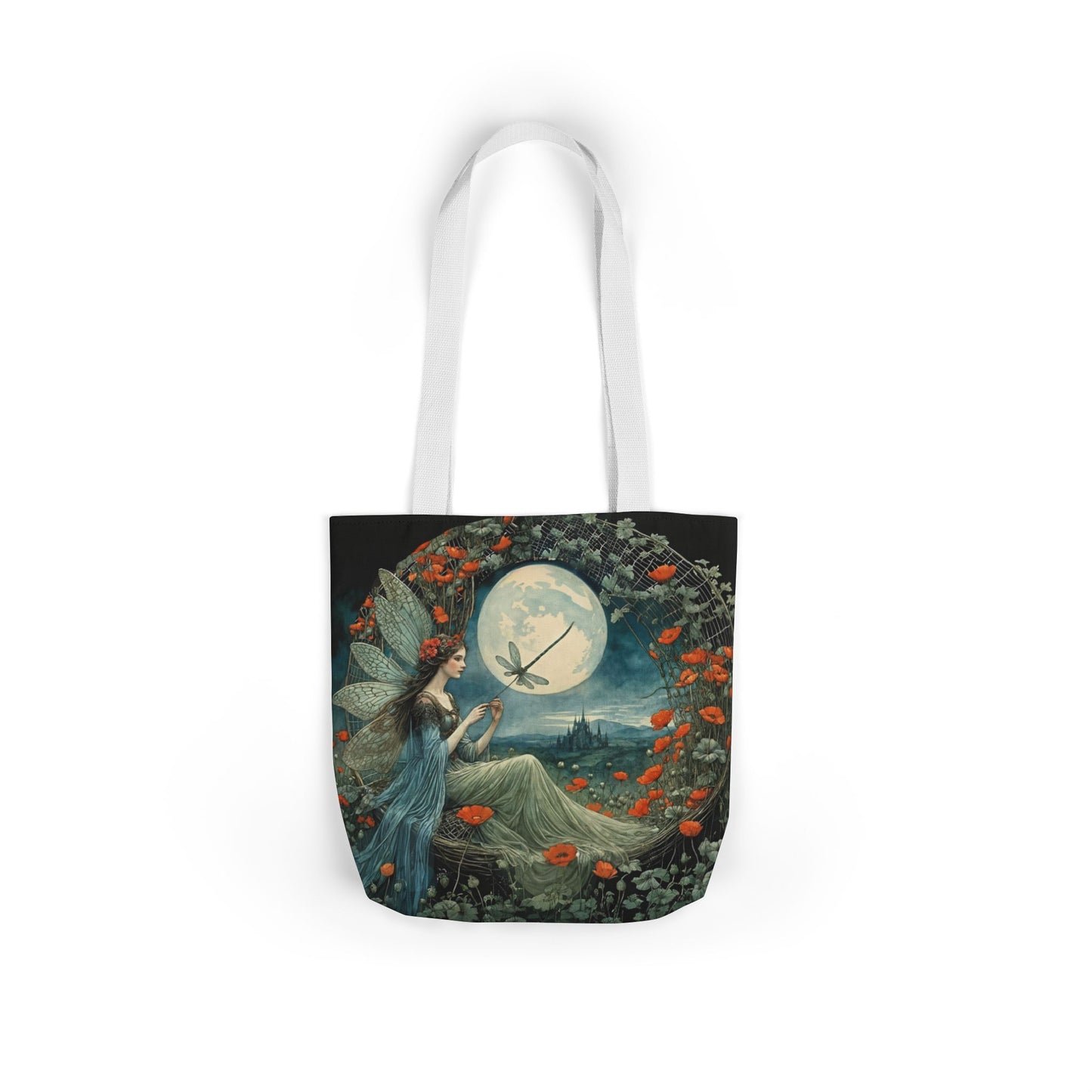 Colorful Moon fairy -Inspired Canvas Tote Bag - Perfect for Beach Days, Eco-Friendly Shopping, and Summer Fun!