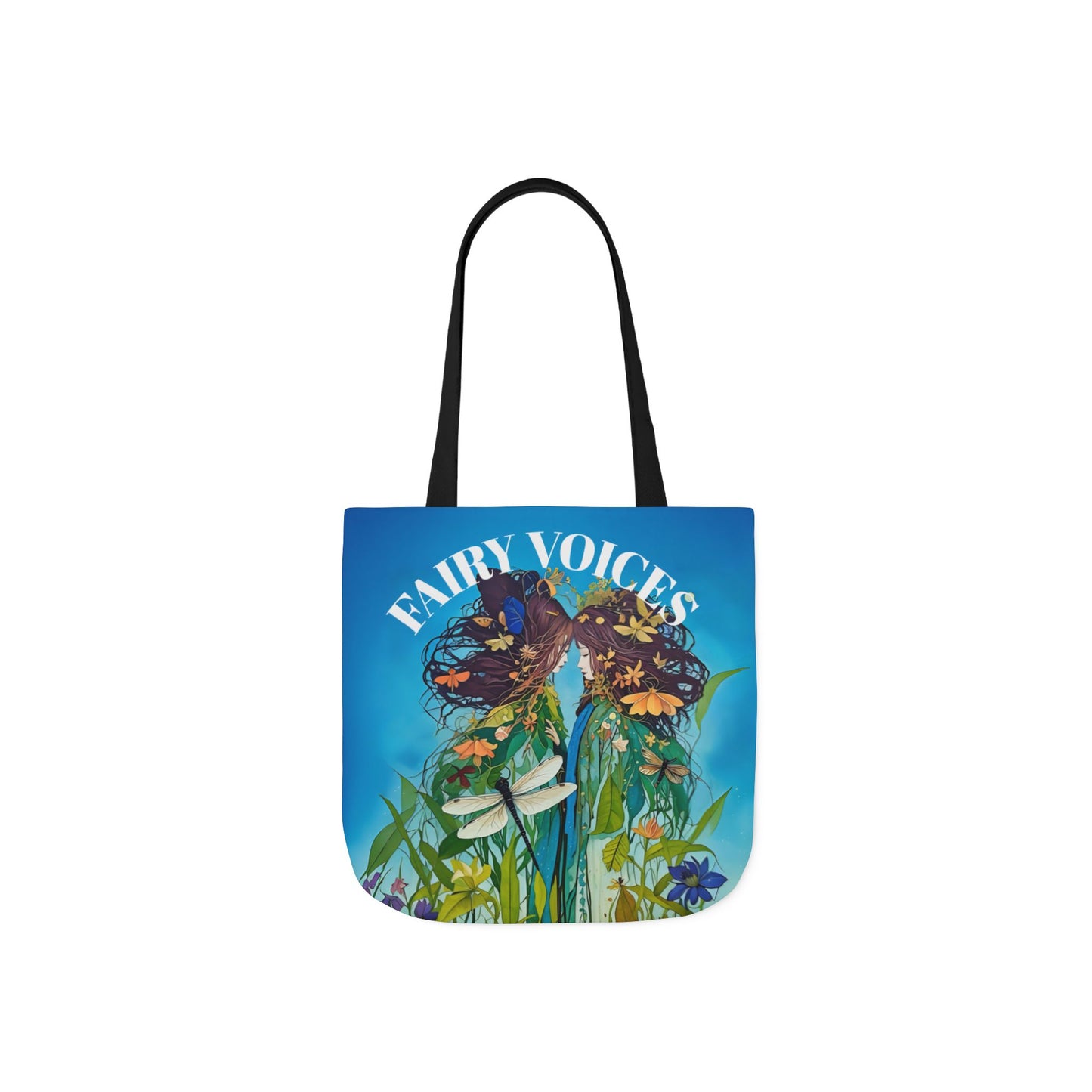 Colorful Fairy Voices Dragonfly Friendship- Canvas Tote Bag - Perfect for Beach Days, Eco-Friendly Shopping, and Summer Fun!