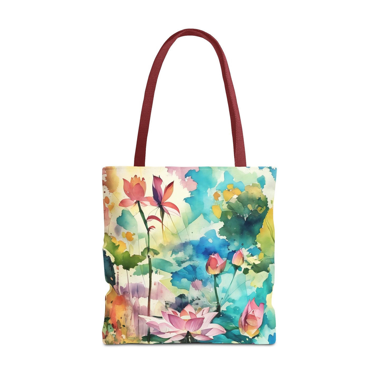Tote Bag  with lotus flower art(AOP)