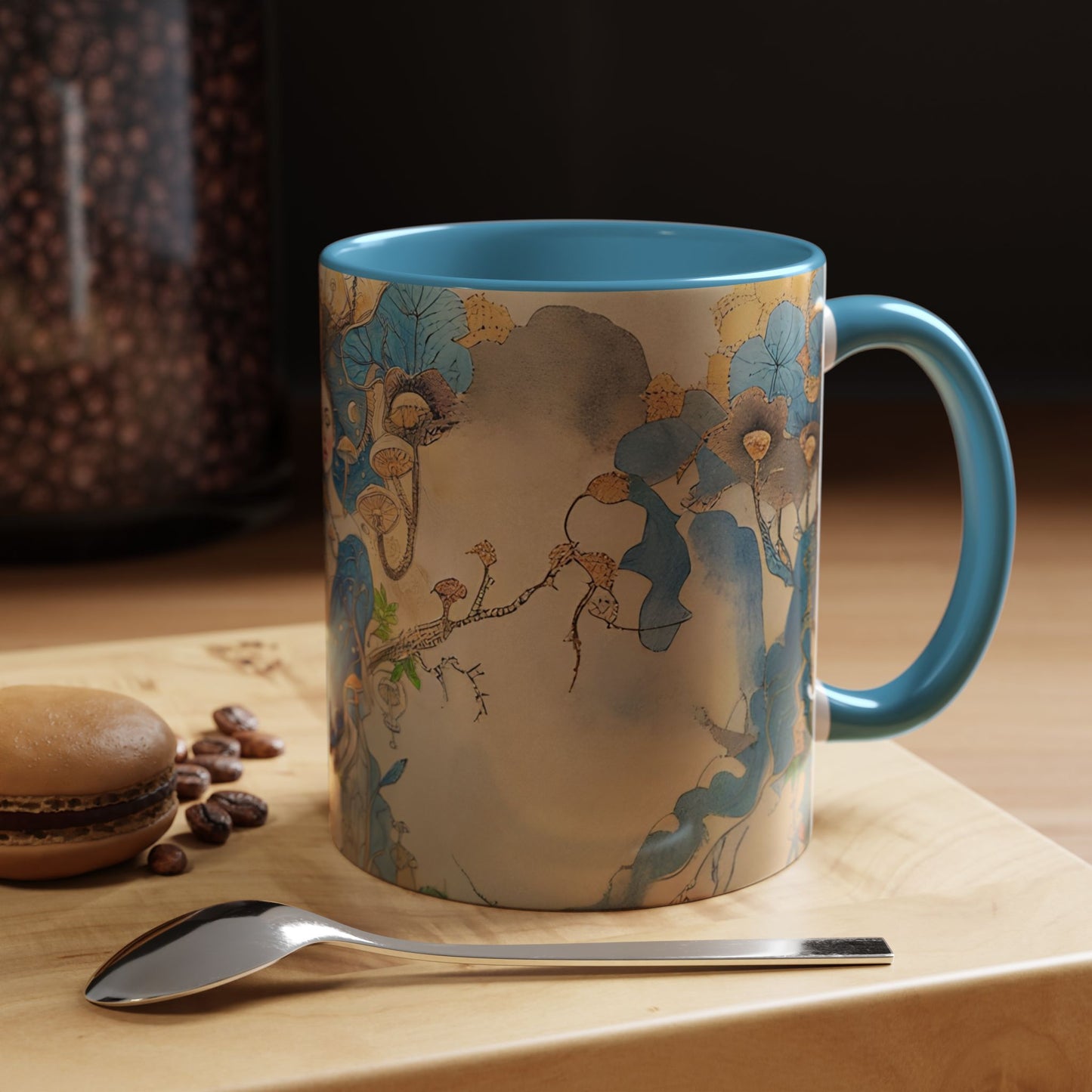 Mushroom Fairy Art-Themed Coffee Mug - 11 & 15oz Accent Mug for Fairy Lovers