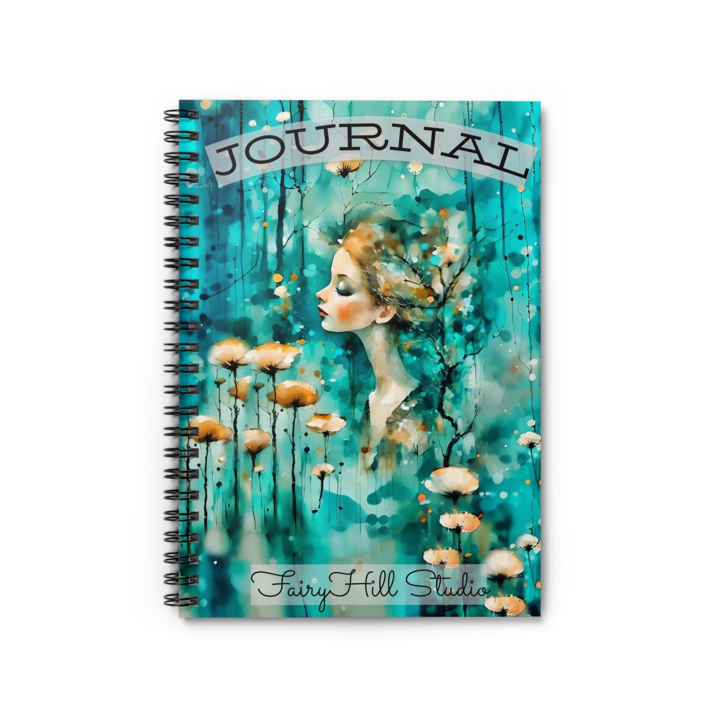 Spiral Notebook - Blue Forest Fairy Art