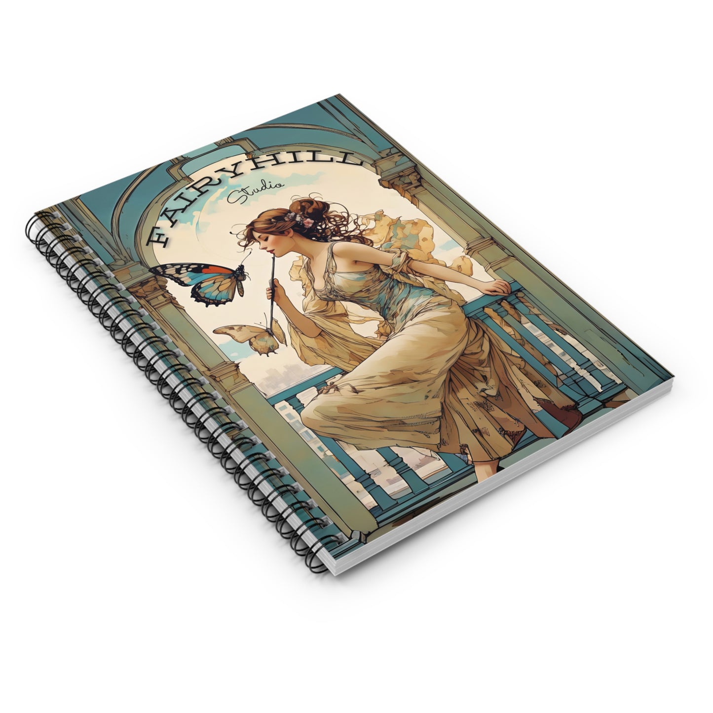Spiral Notebook Butterfly Lover /FairyHill Studio Journal Ruled Line Journal