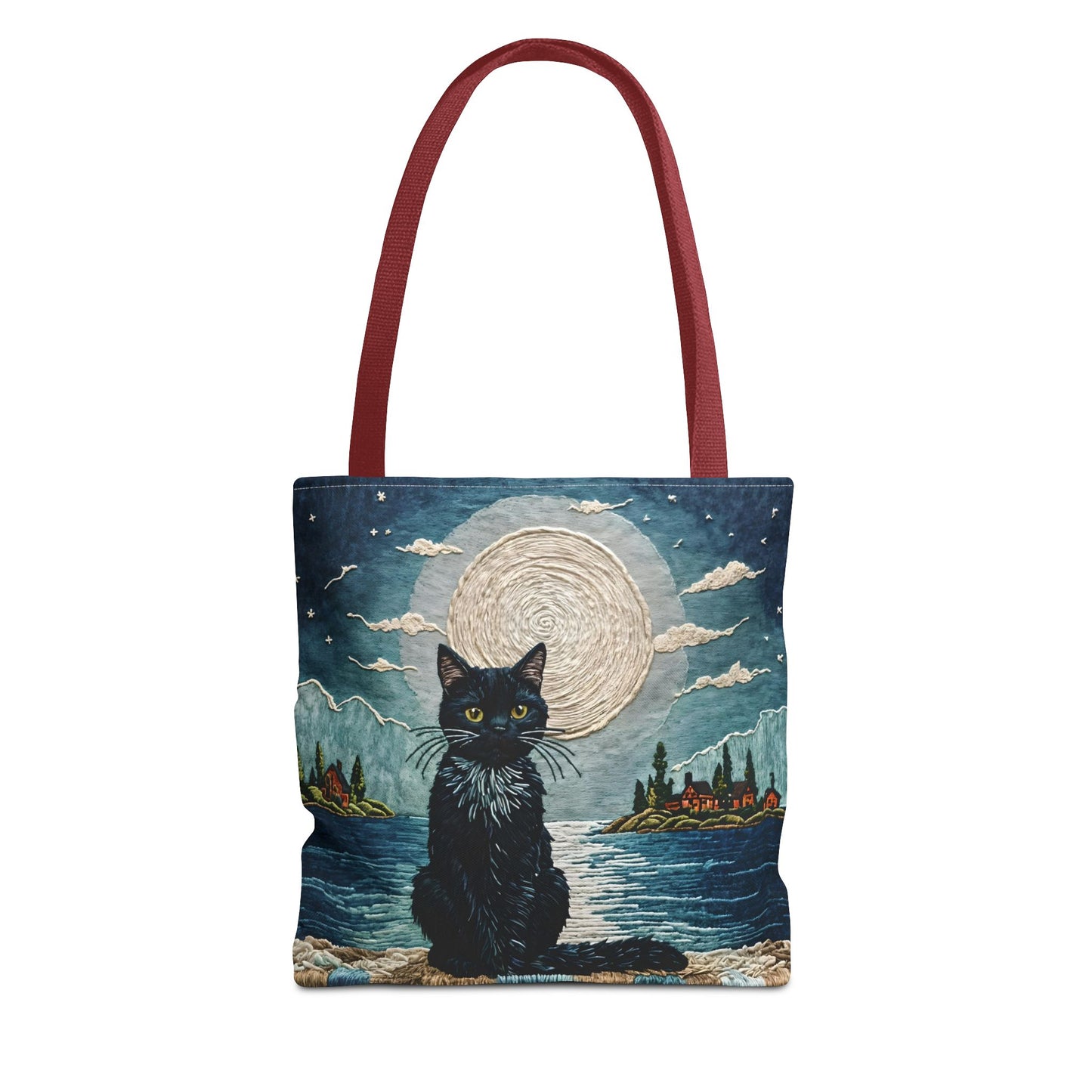 Black Cat Moonlight Tote Bag