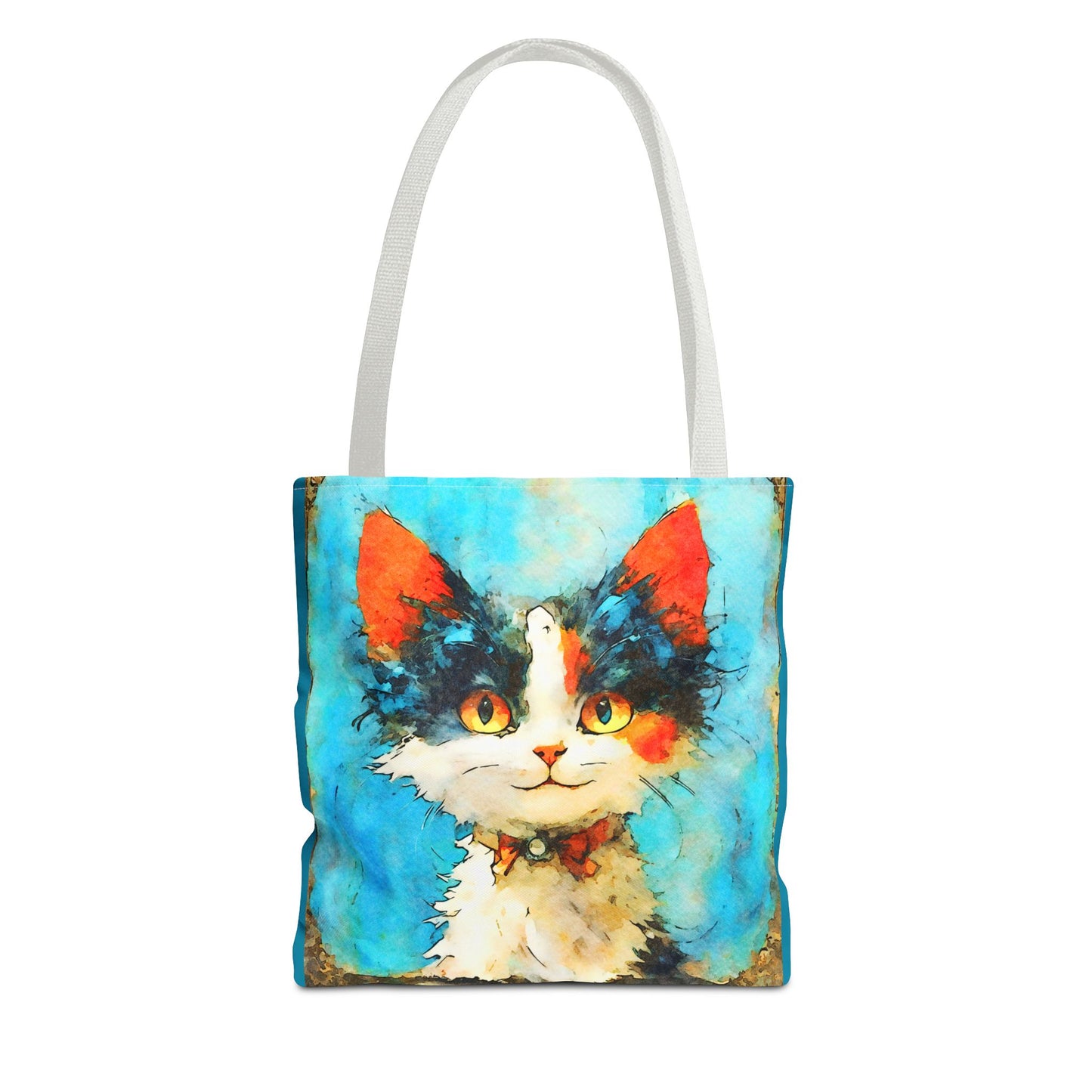 Colorful Cat Tote Bag by Fairyhill Studio