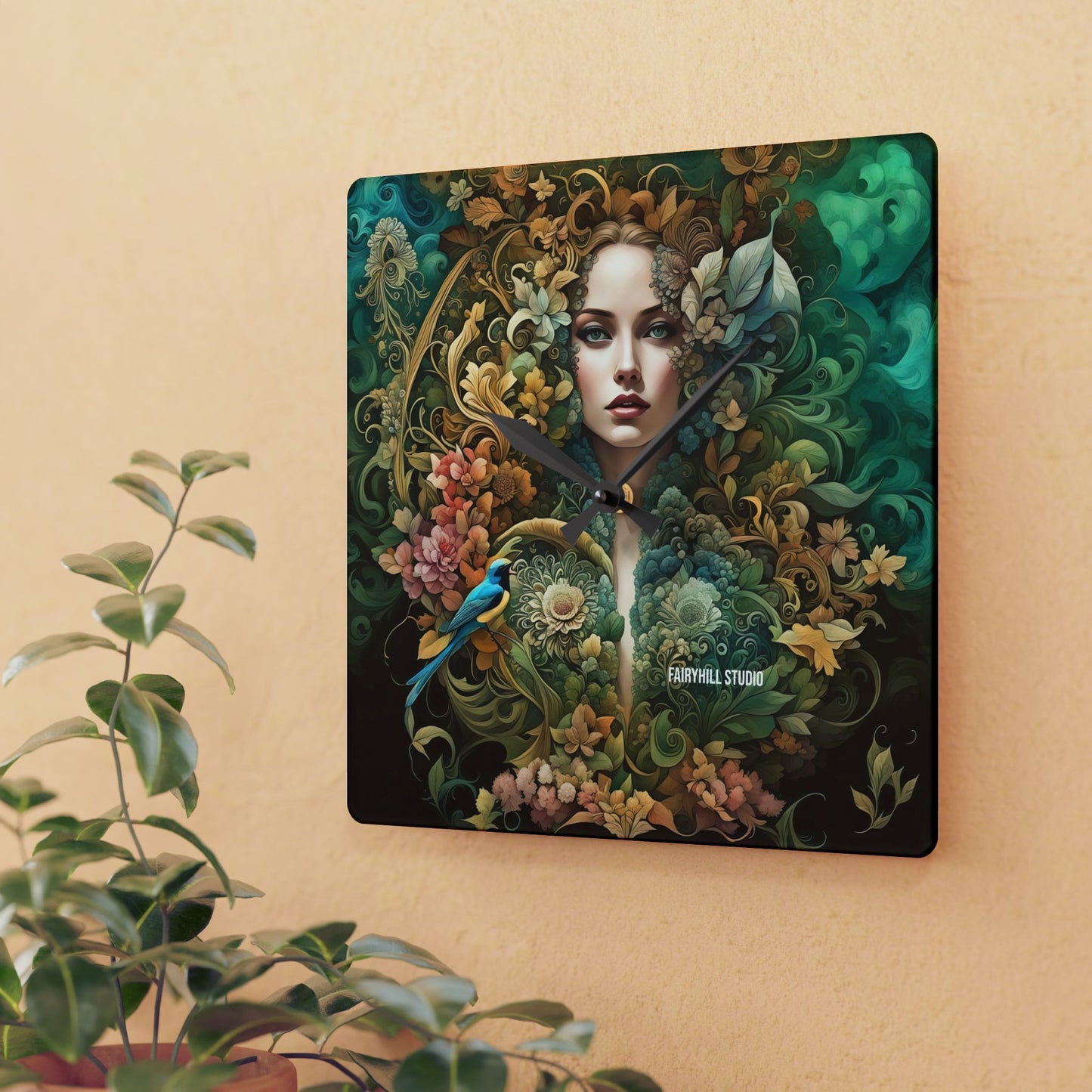 Acrylic Wall Clock Natural Beauty/Art