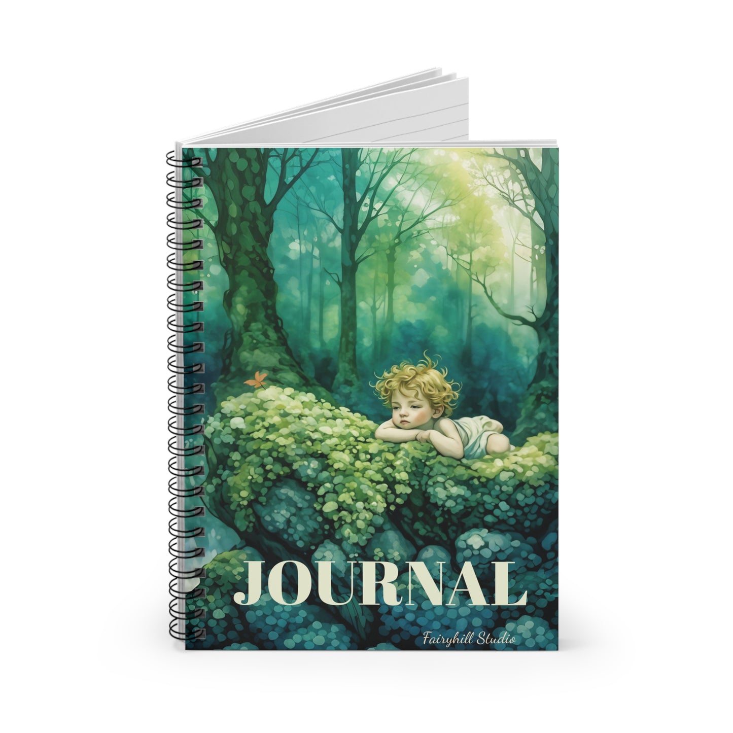 Cherub in the Forest Spiral Notebook - Ruled Line
