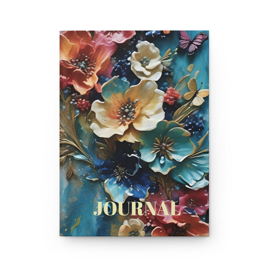 Hardcover Journal Impasto Flowers