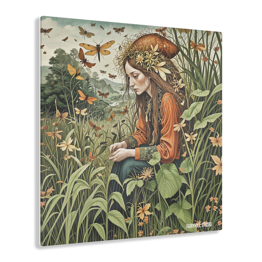 Botanical garden and Dragonfies  Inspirational  Art Acrylic Print -