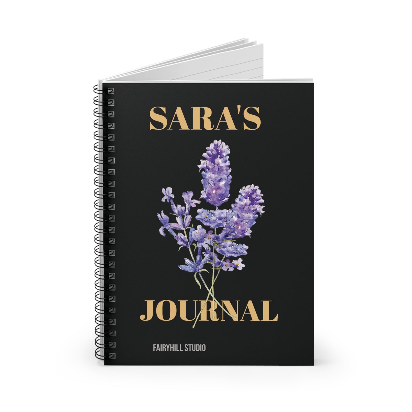Lilac Flowers Spiral Notebook - Personalized Ruled Line Journal