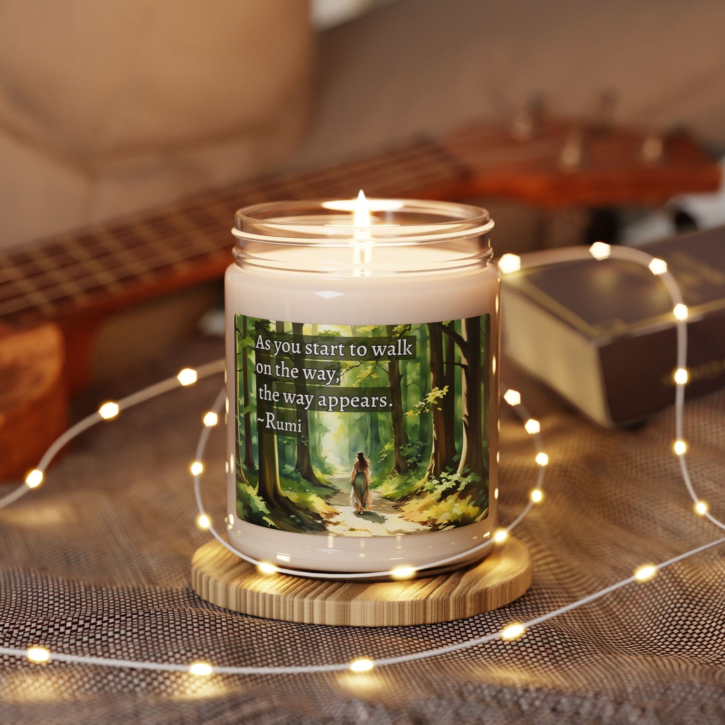 Soy Candle - Floral Aromatic 9oz | Relaxation & Home Decor featuring a beautiful girl