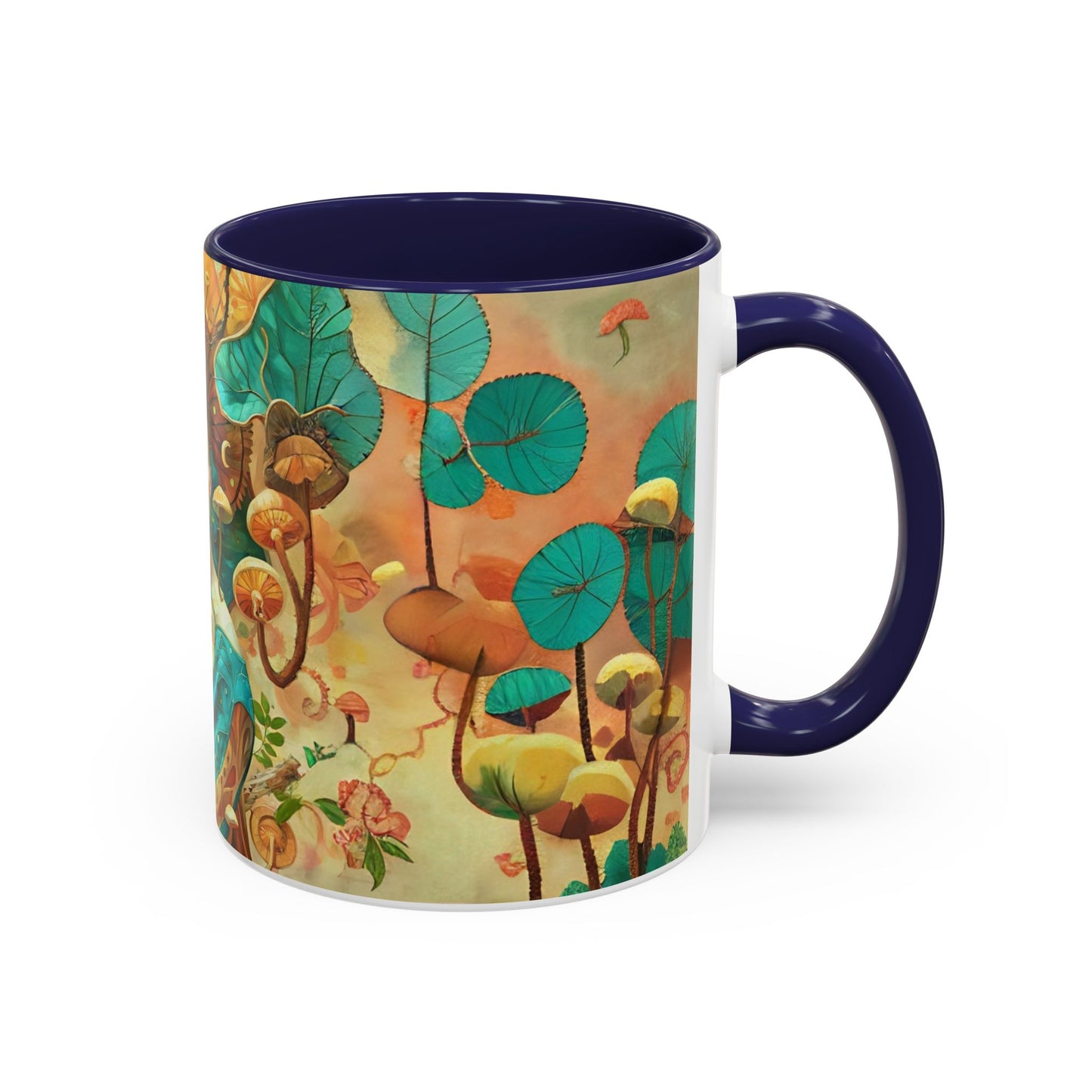 Mushroom Fairy Art-Themed Coffee Mug - 11 & 15oz Accent Mug for Musroom  Fsiry Lovers
