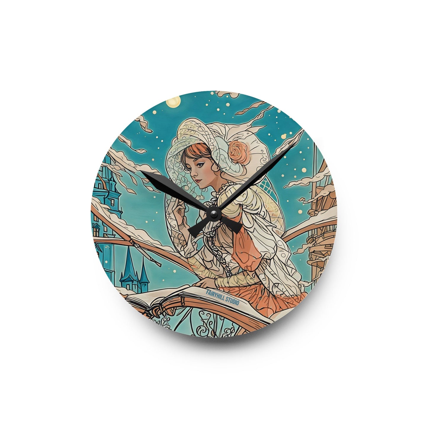 Acrylic Wall Clock - Snow Princess