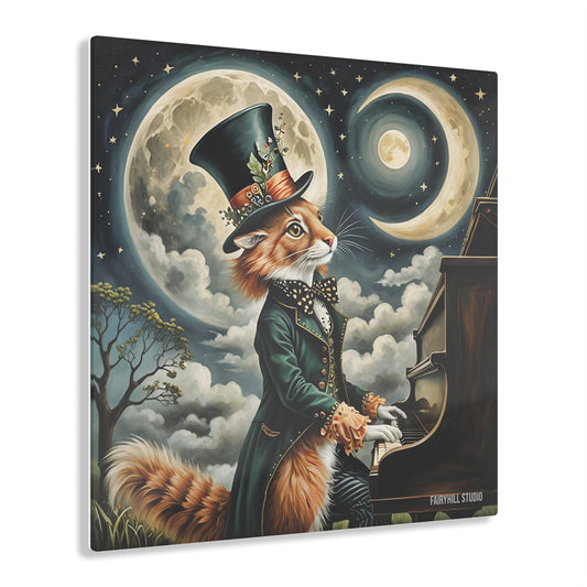Cat Hatter's Moonlight Sonata  Inspirational  Art Acrylic Print - Embrace Your Fairy Muse