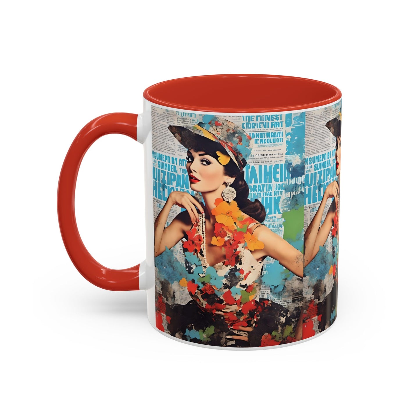 Coffee Mug Hollywood Movie Star Collage Colorful Art 11/15oz by Fairyhill Studio