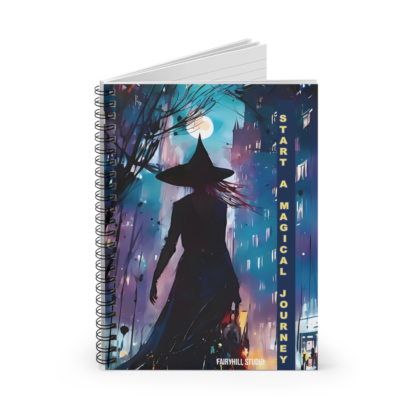 Spiral Notebook - 'Start a Magical Journey' Fairy Voices - Ruled Line