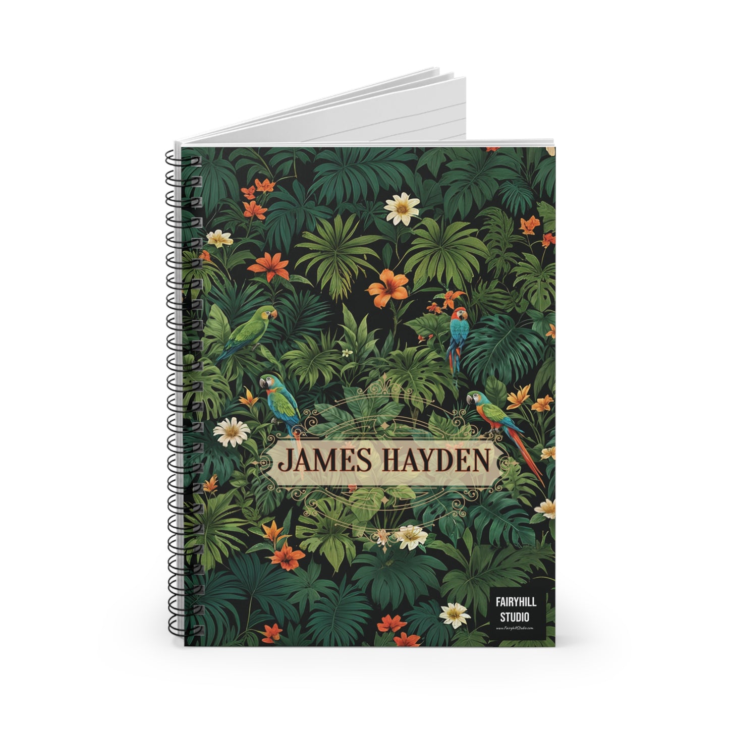 Tropical Jungle Dreamscape Personalized Spiral Notebook