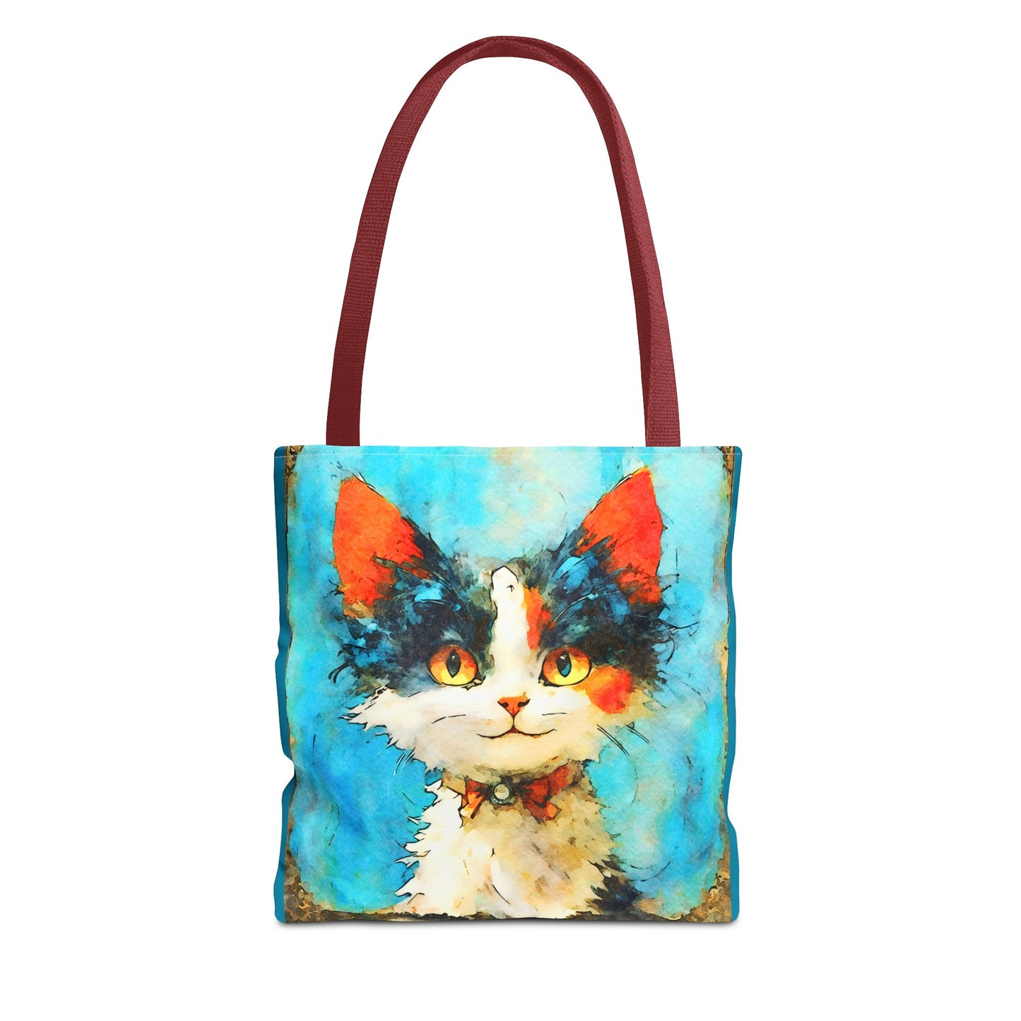 Colorful Cat Tote Bag by Fairyhill Studio