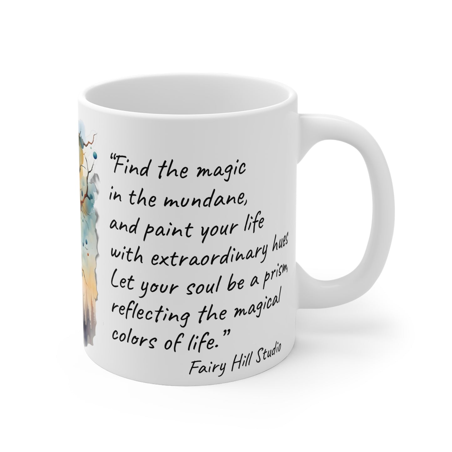 Mug Summer Girl with  Colorful Hat finding Magic