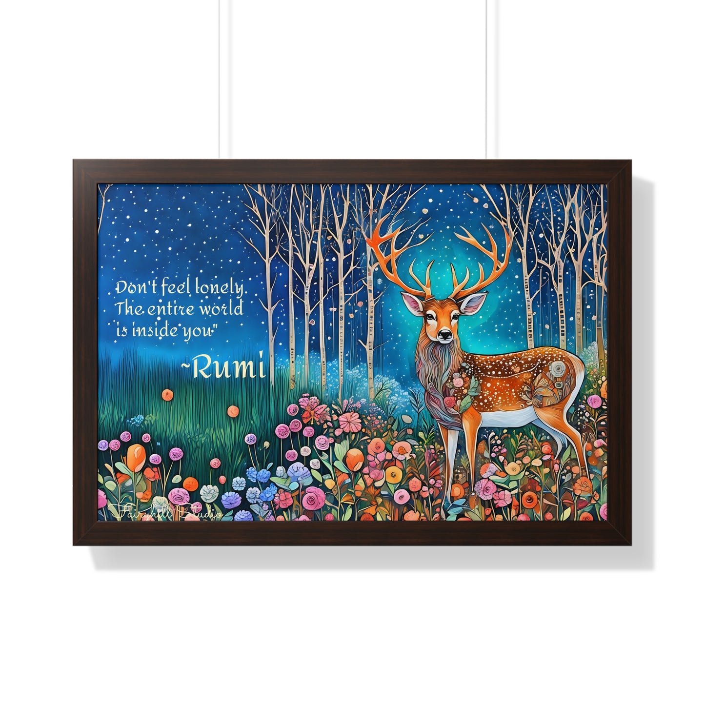 Majestic Boho Deer Framed Poster