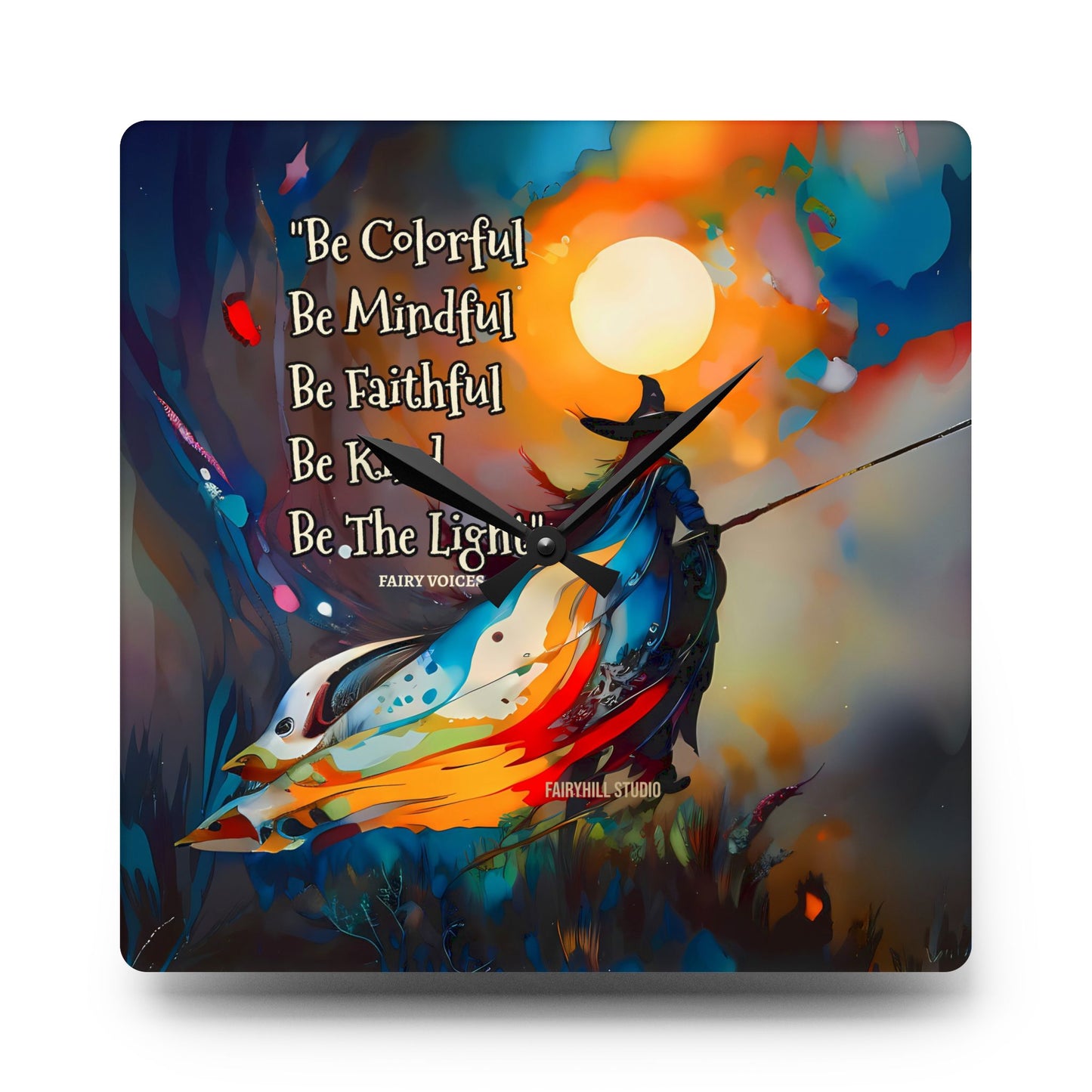 Wall Clock - Embrace your Fairy Muse Art Design
