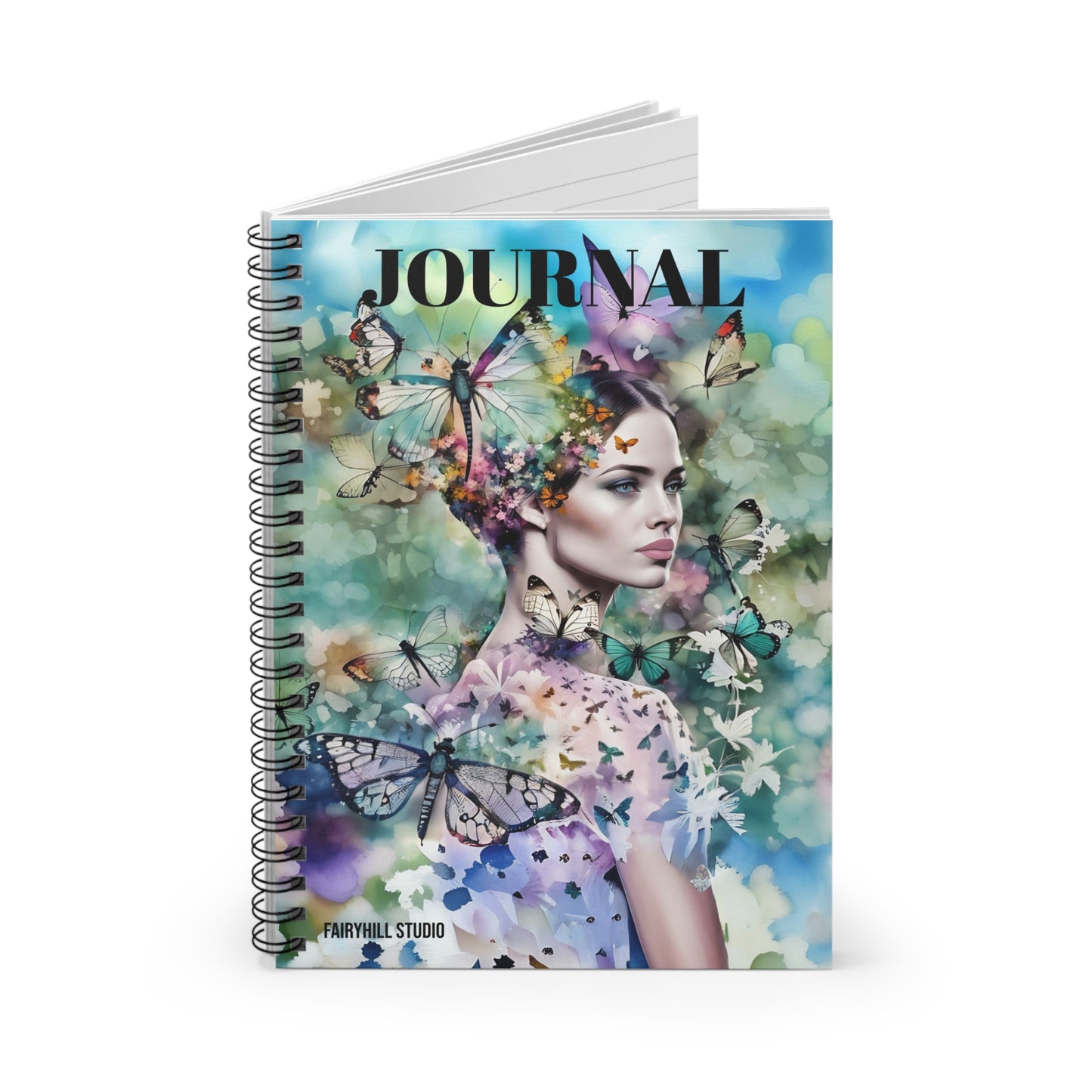 Spiral Notebook - Butterfly Santuary Art Design