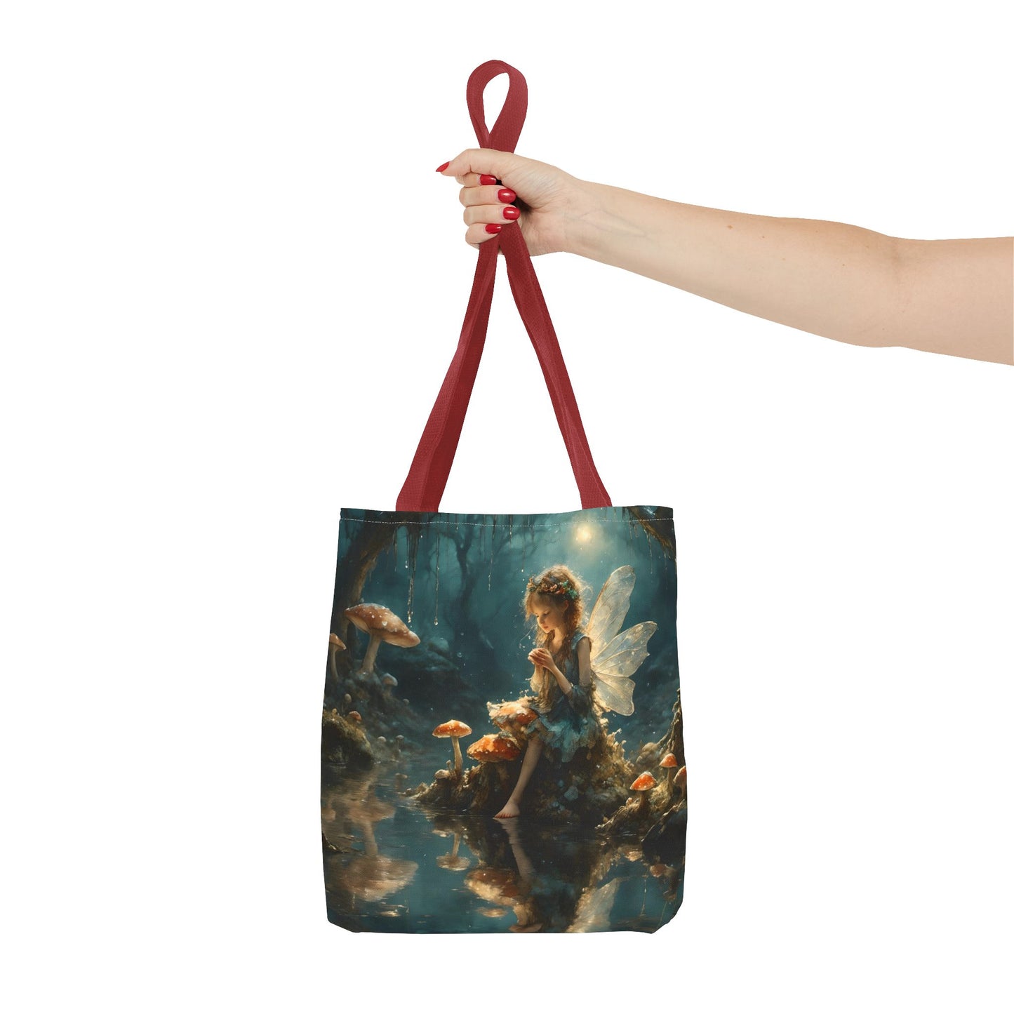 Tote Bag Fairy Sitting in a Lake Art by Fairyhill Studio