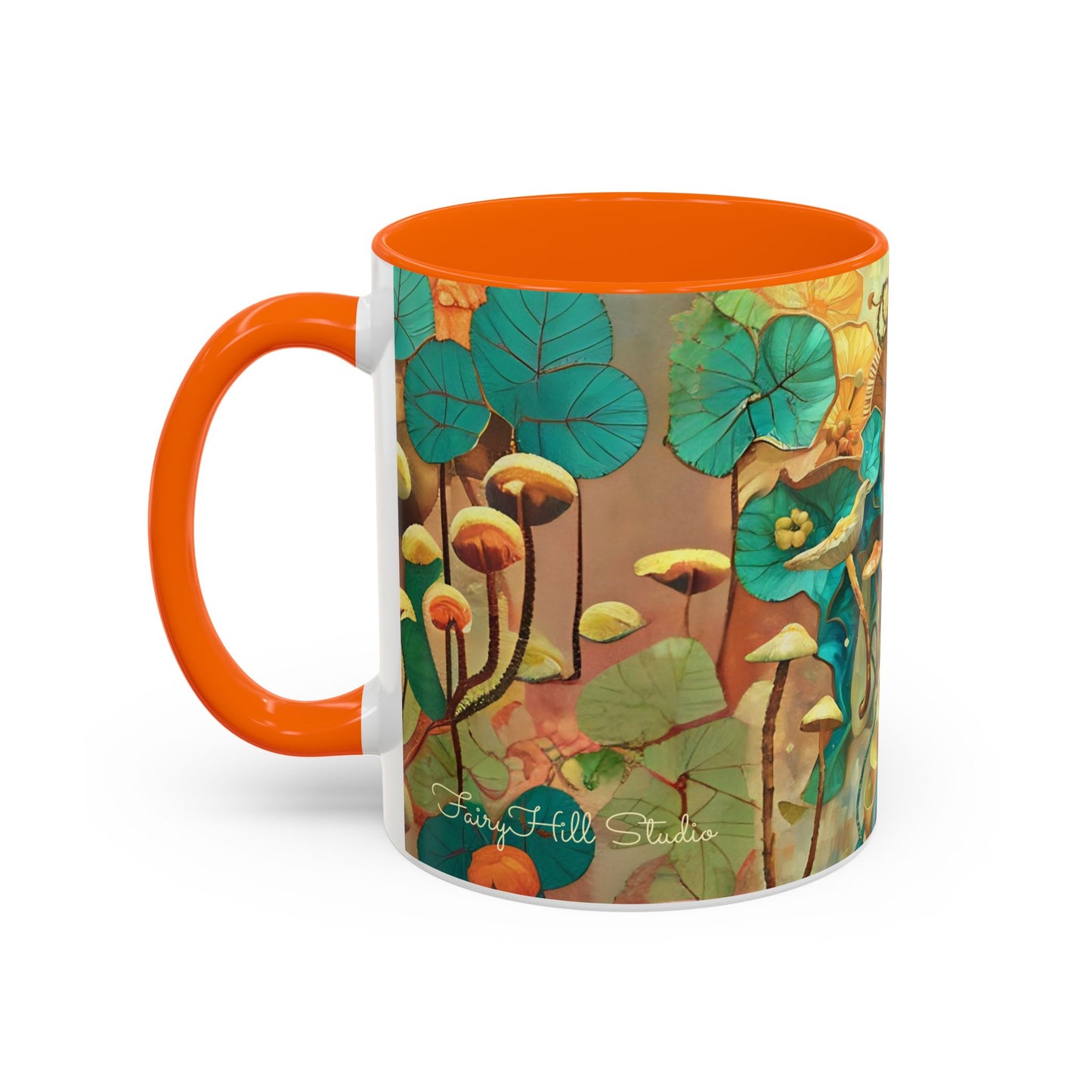 Mushroom Fairy Art-Themed Coffee Mug - 11 & 15oz Accent Mug for Musroom  Fsiry Lovers